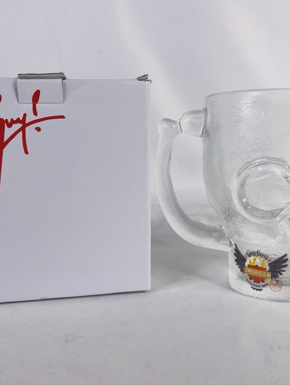 Guy Fieri Glass Skull Mug with Handle
